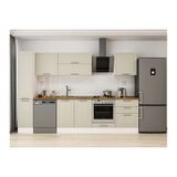 Alvinka 300X210 Cm Klasik Mebran Mutfak Dolabı, Mb E80B40S60 2 Mebran Kumtaşı Mdf