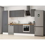 Alvinka 300X210 cm Klasik Mebran Mutfak Dolabı MB-E80B60S40-2 Antrasit - Mdf