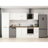 Alvinka 300X210 cm Klasik Mebran Mutfak Dolabı MB-E80B60S40-2 Beyaz - Mdf