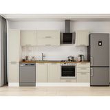Alvinka 300X210 cm Klasik Mebran Mutfak Dolabı MB-E90B40S50-2 Kumtaşı - Suntalam