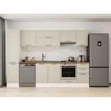 Alvinka 300X210 cm Klasik Mebran Mutfak Dolabı MB-E90B45S45-1 Kumtaşı - Mdf