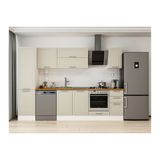 Alvinka 300X210 Cm Klasik Mebran Mutfak Dolabı, Mb E90B50S40 2 Mebran Kumtaşı Suntalam