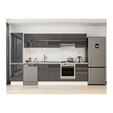 Alvinka 300X210 Cm Mutfak Dolabı, Mb E80B50S50 1 Antrasit Mdf