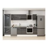Alvinka 300X210 Cm Mutfak Dolabı, Mb E80B60S40 2 Antrasit Mdf