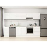 Alvinka 305X210 cm High Gloss Mutfak Dolabı M-E80S45S60-1 Beyaz - Suntalam