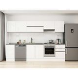 Alvinka 305X210 cm High Gloss Mutfak Dolabı M-E90S45S50-1 Beyaz - Suntalam