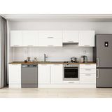 Alvinka 305X210 cm Klasik Mebran Mutfak Dolabı M-E80S45S60-1 Beyaz - Suntalam