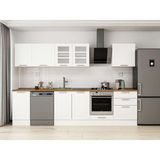 Alvinka 305X210 cm Klasik Mebran Mutfak Dolabı M-E80S45S60-3 Beyaz - Suntalam