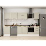 Alvinka 305X210 cm Klasik Mebran Mutfak Dolabı M-E80S60S45-2 Kumtaşı - Mdf