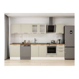 Alvinka 305X210 Cm Klasik Mebran Mutfak Dolabı, M E80S60S45 3 Mebran Kumtaşı Suntalam