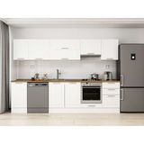 Alvinka 305X210 cm Klasik Mebran Mutfak Dolabı M-E90S45S50-1 Beyaz - Mdf