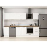 Alvinka 305X210 cm Klasik Mebran Mutfak Dolabı M-E90S45S50-2 Beyaz - Suntalam