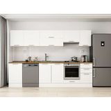 Alvinka 305X210 cm Klasik Mebran Mutfak Dolabı M-E90S50S45-1 Beyaz - Mdf
