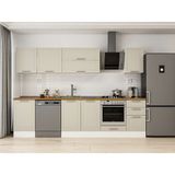 Alvinka 305X210 cm Klasik Mebran Mutfak Dolabı M-E90S50S45-2 Kumtaşı - Mdf