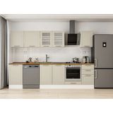 Alvinka 305X210 cm Klasik Mebran Mutfak Dolabı M-E90S50S45-3 Kumtaşı - Mdf