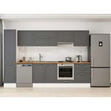 Alvinka 305X210 cm Klasik Mebran Mutfak Dolabı MB-E80B45S60-1 Antrasit - Mdf