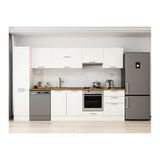 Alvinka 305X210 Cm Klasik Mebran Mutfak Dolabı, Mb E80B45S60 1 Mebran Beyaz Mdf