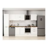 Alvinka 305X210 Cm Klasik Mebran Mutfak Dolabı, Mb E80B45S60 2 Mebran Beyaz Mdf