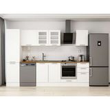 Alvinka 305X210 cm Klasik Mebran Mutfak Dolabı MB-E90B50S45-3 Beyaz - Mdf