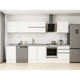 Alvinka 310X210 cm High Gloss Mutfak Dolabı M-E80S50S60-2 Beyaz - Suntalam