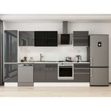 Alvinka 310X210 cm High Gloss Mutfak Dolabı MB-E80B50S60-3 Antrasit - Suntalam