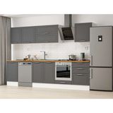 Alvinka 310X210 cm Klasik Mebran Mutfak Dolabı M-E80S50S60-2 Antrasit - Mdf