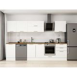 Alvinka 310X210 cm Klasik Mebran Mutfak Dolabı M-E80S50S60-2 Beyaz - Mdf