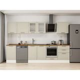Alvinka 310X210 cm Klasik Mebran Mutfak Dolabı M-E80S50S60-3 Kumtaşı - Mdf