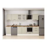 Alvinka 310X210 Cm Klasik Mebran Mutfak Dolabı, M E80S50S60 3 Mebran Kumtaşı Mdf