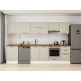 Alvinka 310X210 cm Klasik Mebran Mutfak Dolabı M-E80S60S50-1 Kumtaşı - Mdf