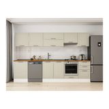 Alvinka 310X210 Cm Klasik Mebran Mutfak Dolabı, M E80S60S50 1 Mebran Kumtaşı Mdf