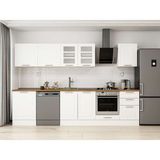 Alvinka 310X210 cm Klasik Mebran Mutfak Dolabı M-E80S60S50-3 Beyaz - Suntalam