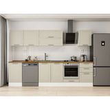 Alvinka 310X210 cm Klasik Mebran Mutfak Dolabı M-E90S50S50-2 Kumtaşı - Mdf