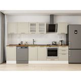 Alvinka 310X210 cm Klasik Mebran Mutfak Dolabı M-E90S50S50-3 Kumtaşı - Mdf