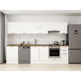 Alvinka 310X210 cm Klasik Mebran Mutfak Dolabı M-E90S60S40-1 Beyaz - Mdf