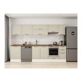 Alvinka 310X210 Cm Klasik Mebran Mutfak Dolabı, M E90S60S40 1 Mebran Kumtaşı Mdf