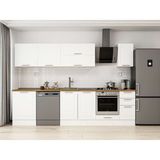 Alvinka 310X210 cm Klasik Mebran Mutfak Dolabı M-E90S60S40-2 Beyaz - Suntalam