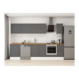 Alvinka 310X210 Cm Klasik Mebran Mutfak Dolabı, M E90S60S40 2 Mebran Antrasit Suntalam