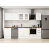 Alvinka 310X210 cm Klasik Mebran Mutfak Dolabı M-E90S60S40-3 Beyaz - Suntalam