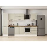 Alvinka 310X210 cm Klasik Mebran Mutfak Dolabı MB-E80B50S60-2 Kumtaşı - Mdf