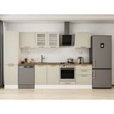 Alvinka 310X210 cm Klasik Mebran Mutfak Dolabı MB-E80B50S60-3 Kumtaşı - Mdf