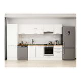 Alvinka 310X210 Cm Klasik Mebran Mutfak Dolabı, Mb E80B60S50 1 Mebran Beyaz Suntalam