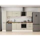 Alvinka 310X210 cm Klasik Mebran Mutfak Dolabı MB-E90B40S60-2 Kumtaşı - Suntalam