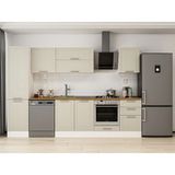 Alvinka 310X210 cm Klasik Mebran Mutfak Dolabı MB-E90B50S50-2 Kumtaşı - Suntalam