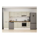 Alvinka 310X210 Cm Klasik Mebran Mutfak Dolabı, Mb E90B60S40 1 Mebran Kumtaşı Mdf