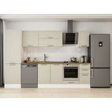 Alvinka 310X210 cm Klasik Mebran Mutfak Dolabı MB-E90B60S40-2 Kumtaşı - Mdf