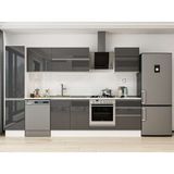 Alvinka 315X210 cm High Gloss Mutfak Dolabı MB-E90B45S60-2 Antrasit - Suntalam