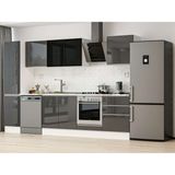 Alvinka 315X210 cm High Gloss Mutfak Dolabı MB-E90B45S60-3 Antrasit - Suntalam