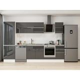 Alvinka 315X210 cm High Gloss Mutfak Dolabı MB-E90B60S45-2 Antrasit - Suntalam