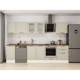 Alvinka 315X210 cm Klasik Mebran Mutfak Dolabı M-E90S45S60-3 Kumtaşı - Suntalam
